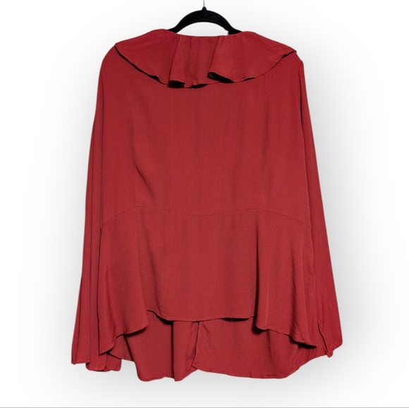 Ava & Viv Women's Top Ruffle Neck Boho Hook & Eye Hippie Fairy Blouse 3x - Picture 2 of 8